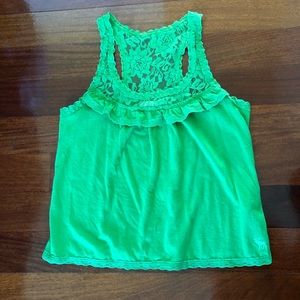 A&F Lace Green Tank Top - M